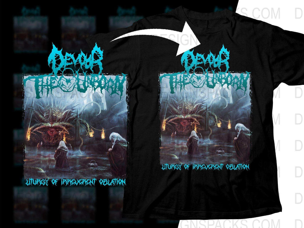 Devour The Unborn Liturgy Of Irreverent Oblation Intense Rock Art Png Halftone Digital Download
