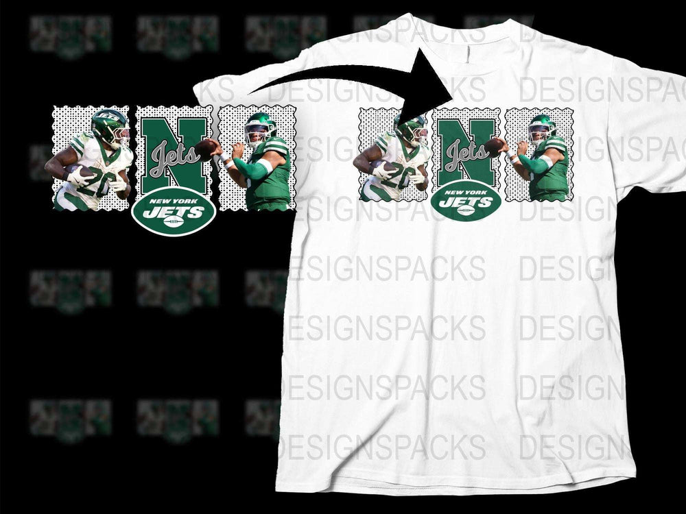 New York Jets Inspired T-Shirt, Football Fan Graphic Tee, Sports Team Apparel, Athletic Casual Wear