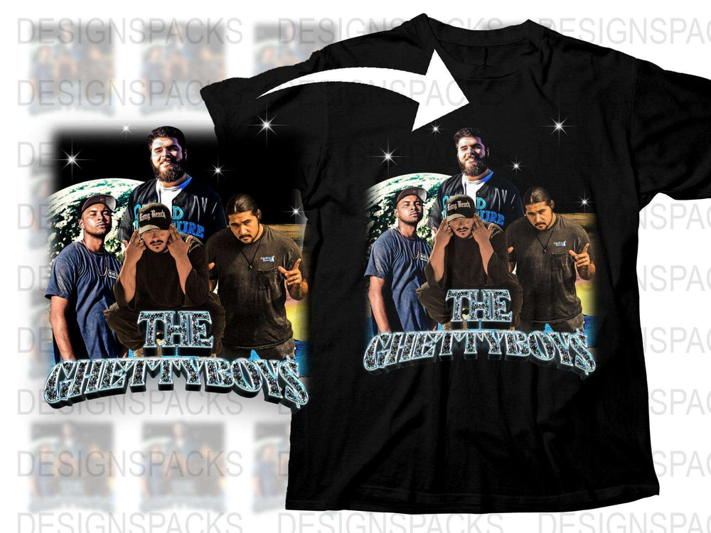 ChubbyBoys Graphic T-Shirt, Vintage Style Group Photo, Casual Streetwear, Cool Urban Tee, Unique Fashion Top