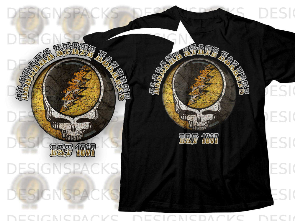 Alabama State Hornets Est 1867 Skull Graphic T-Shirt