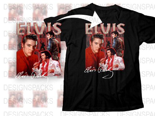 Elvis Presley Graphic T-Shirt, Vintage Style Rock and Roll Tee, Classic Music Legend, Retro Fan Gift Idea