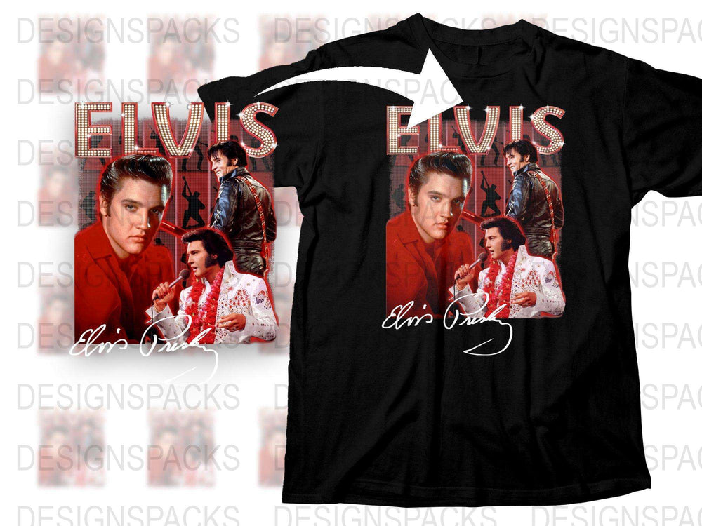 Elvis Presley Graphic T-Shirt, Vintage Style Rock and Roll Tee, Classic Music Legend, Retro Fan Gift Idea