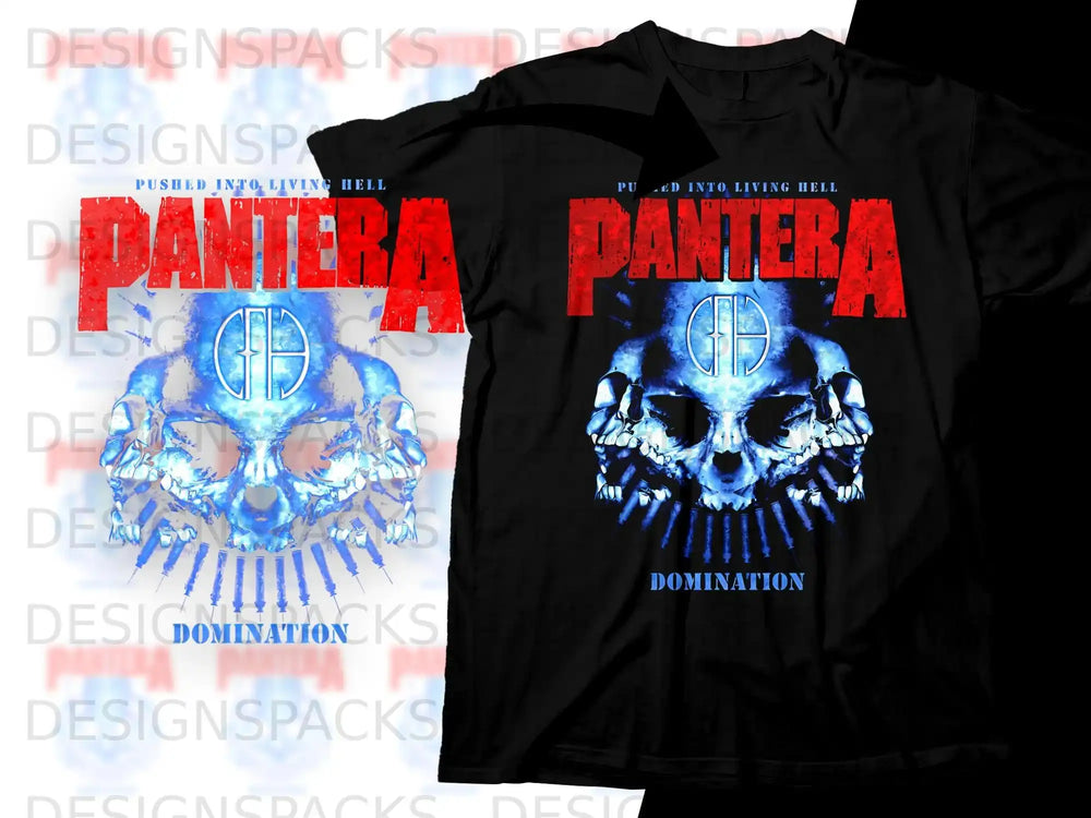 Pantera Domination t-shirt with skull graphics.