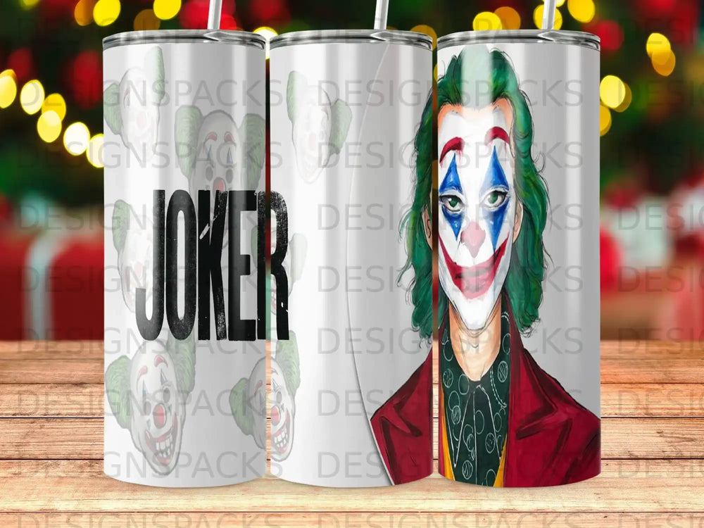 Joker character face with "JOKER" text and a red jacket.