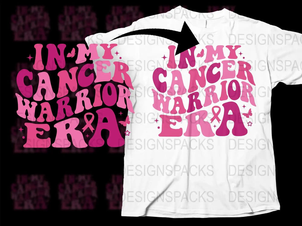 In My Cancer Warrior Era T-Shirt, Pink Support Awareness Apparel for Men and Women