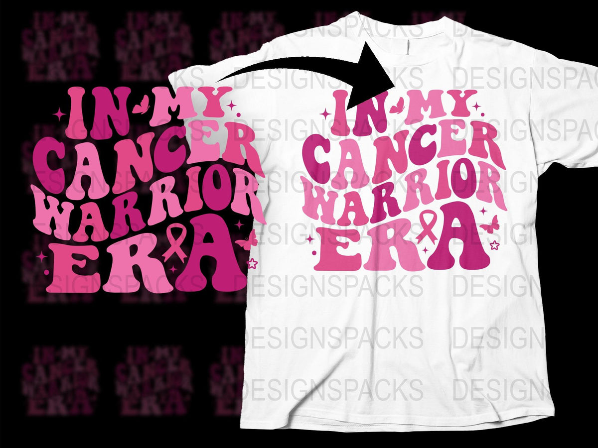 In My Cancer Warrior Era T-Shirt, Pink Support Awareness Apparel for Men and Women
