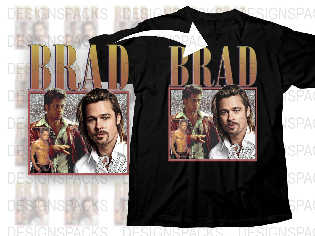 Brad Pitt Retro Movie T-Shirt, Vintage Actor Graphic Tee, Unisex Fashion Shirt, Film Fan Gift