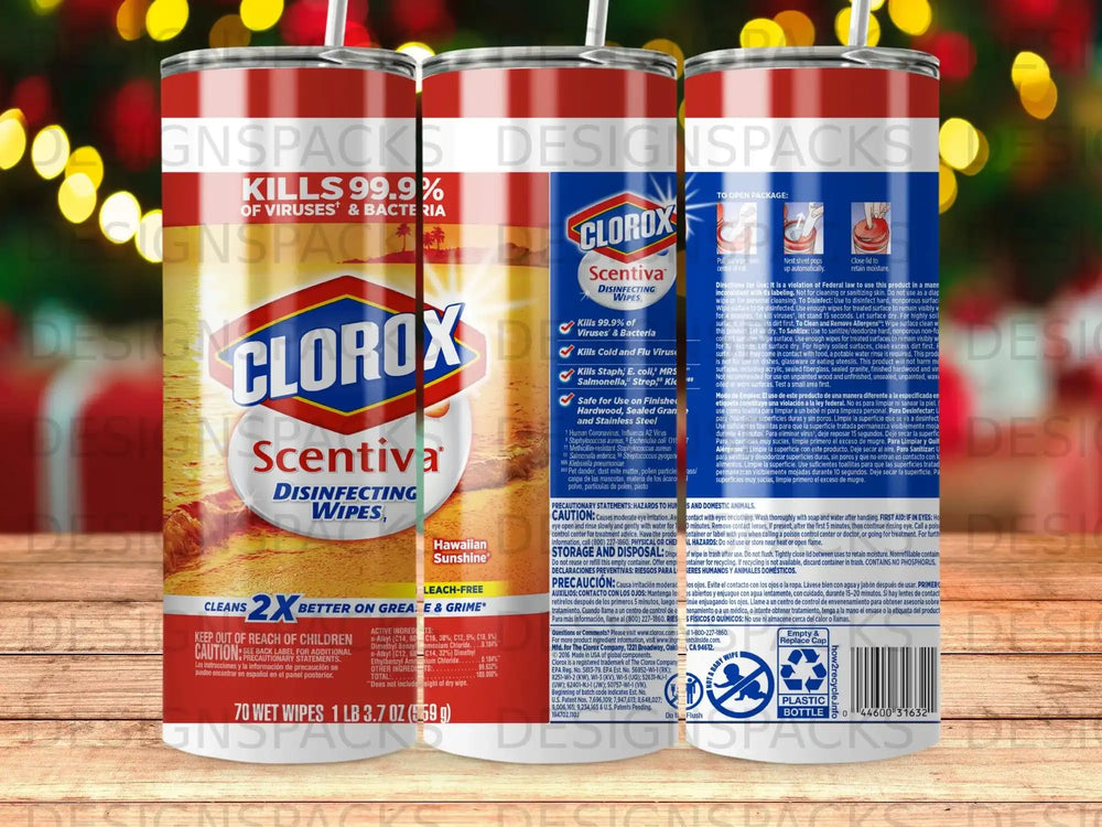 Clorox Scentiva disinfecting wipes in Hawaiian Sunshine scent.