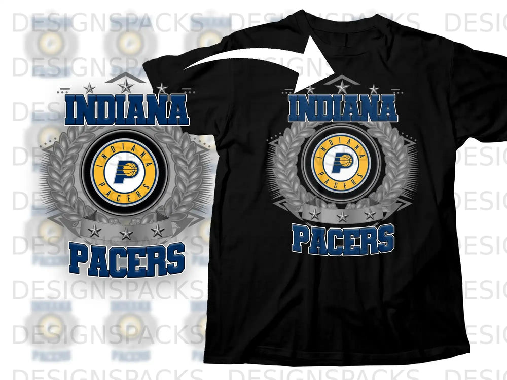 Indiana Pacers Logo Emblem Design T-Shirt