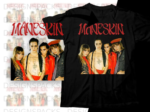 Måneskin Iconic Style Tee Png Digital Download