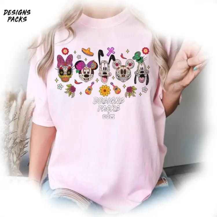 Die Loa Ds Muertos Cartoon Land Halloween Mickey & Friends Skull Sugar Mask Png Design