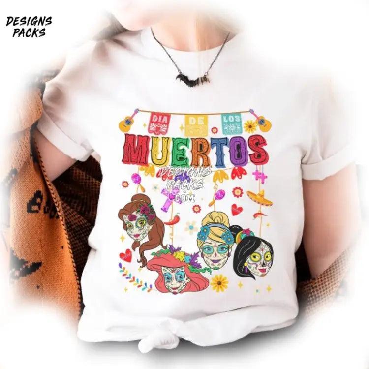 Die Loa Ds Muertos Day Of The Dead Cartoon Princess Skull Sugar Mask Png Design