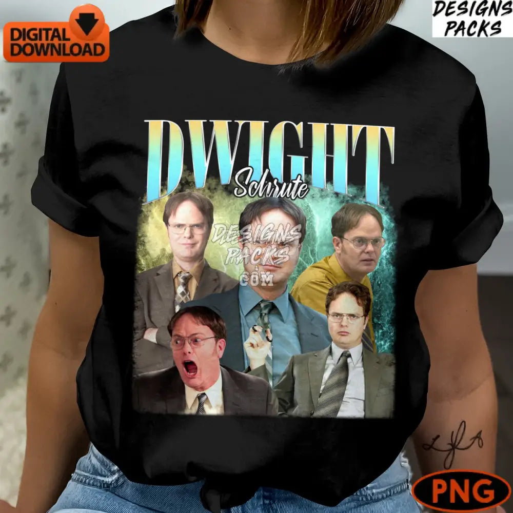 Digital Dwight Schrute The Office Tv Show Character Collage Instant Download Png
