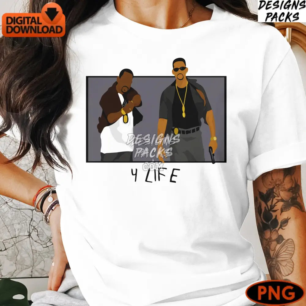 Digital Hip Hop Legends Art Classic Rap Duo Png Music Icons Illustration Instant Download