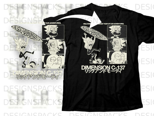 Dimension C-137 Rick and Morty T-Shirt Design