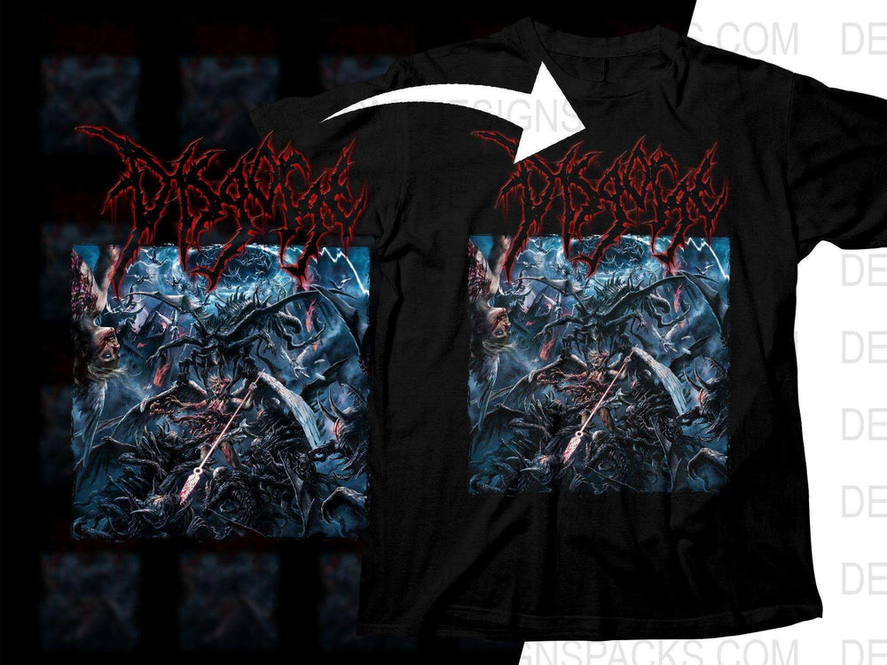 Disgorge Artistic Gothic Horror Rock Png Halftone Digital Download