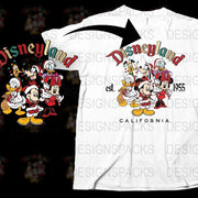Vintage Disneyland T-Shirt, Classic Mickey and Friends, California 1955 Graphic Tee, Collectible Disneyland Apparel
