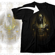 Black t-shirt with a graphic of Anubis, the jackal-headed Egyptian god.