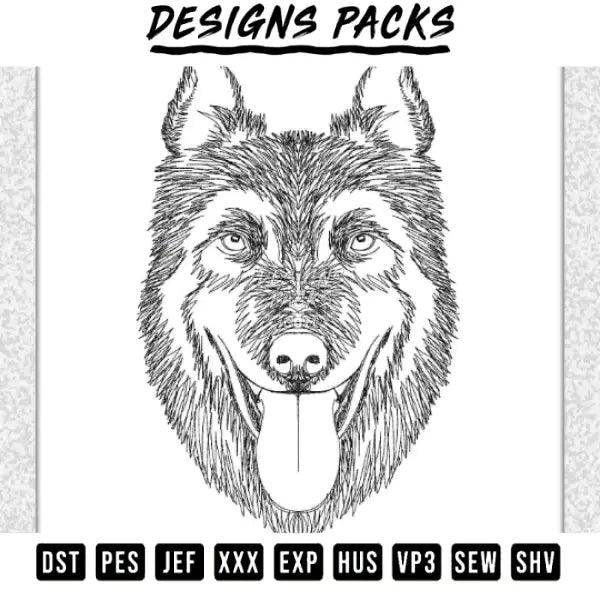 Dog Scribble embroidery Embroidery Design 