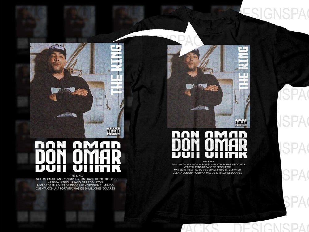 Don Omar The King Music Bootleg Iconic Design Png Digital Download