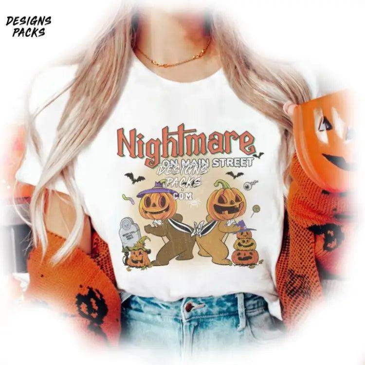 Donald Nightmare On Main Street Fall Cartoon Spooky Vibes Png Design