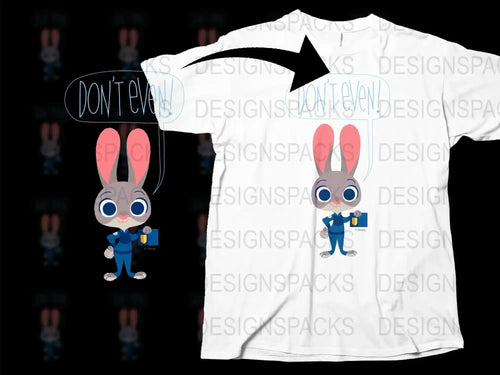 Kids Cartoon Rabbit T-Shirt, Cute Bunny Graphic Tee, Animal Character Top, Boys Girls Casual Wear