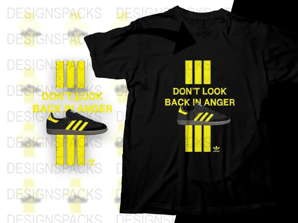 Don't Look Back in Anger Graphic Png Digital Download