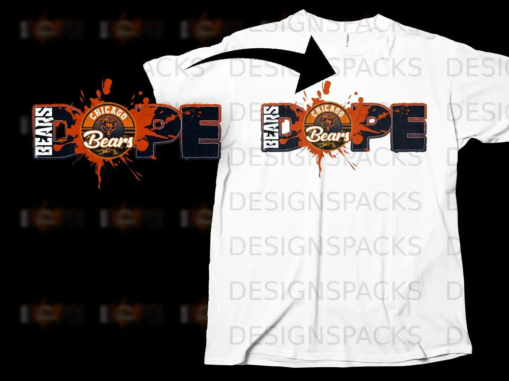 Chicago Bears Dope Bears Graphic T-Shirt