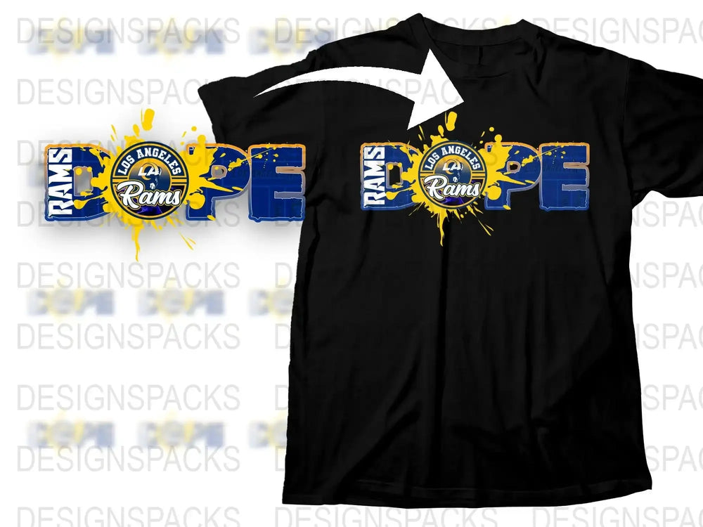 Los Angeles Rams Inspired T-Shirt, Sports Fan Graphic Tee, Unisex Football Shirt Design
