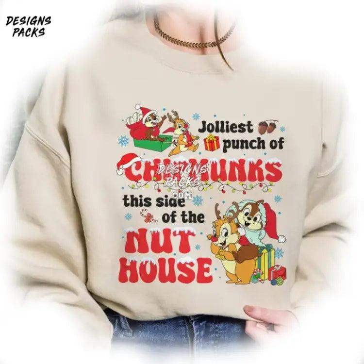 Double Trouble Christmas Chipmunks Cartoon Chip N Dale Png Design