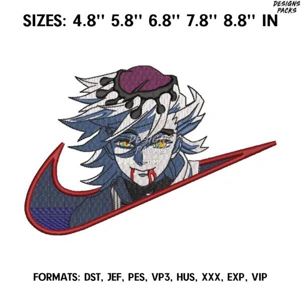 Douma Embroidery Design File, Kimetsu no yaiba Anime Embroidery Design, Demon Slayer anime embroidery design, Upper Moon