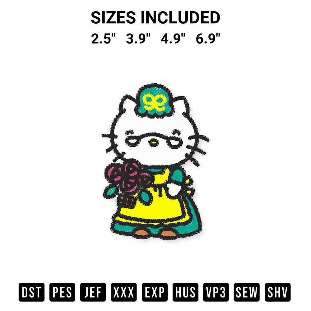 Transform your fabrics with the Grandma Hello Kitty Embroidery Design embroidery design. Instant access to premium digitized patterns at Designspacks.com. Available sizes: 2.5", 3.9", 4.9", 6.9".