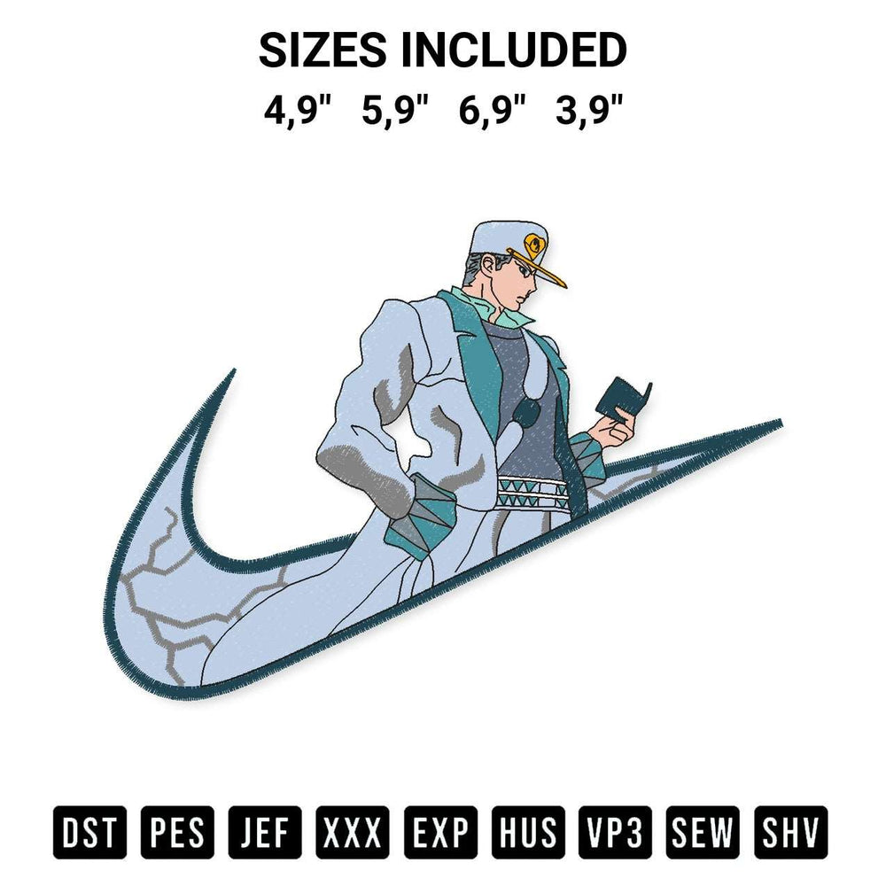 Looking for the perfect pattern? Download the Jotaro Kujo Jojos Bizarre Adventure Logo Embroidery Design embroidery design today at Designspacks.com. Crisp, clean stitching guaranteed. Available sizes: 4,9", 5,9", 6,9", 3,9".