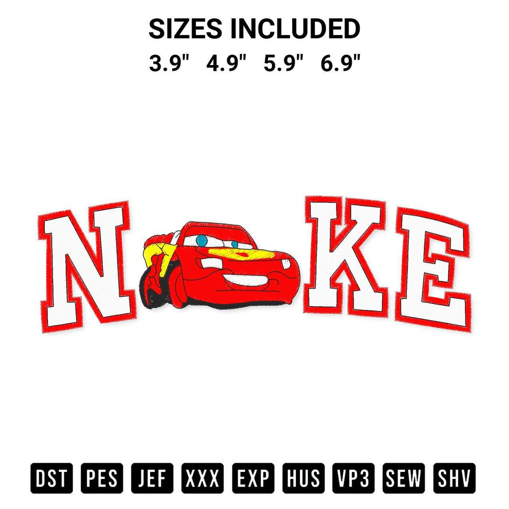 Discover the perfect addition to your crafting collection: Cars Logo Nike Embroidery Design embroidery file. Instantly available at Designspacks.com. Available sizes: 3.9", 4.9", 5.9", 6.9".