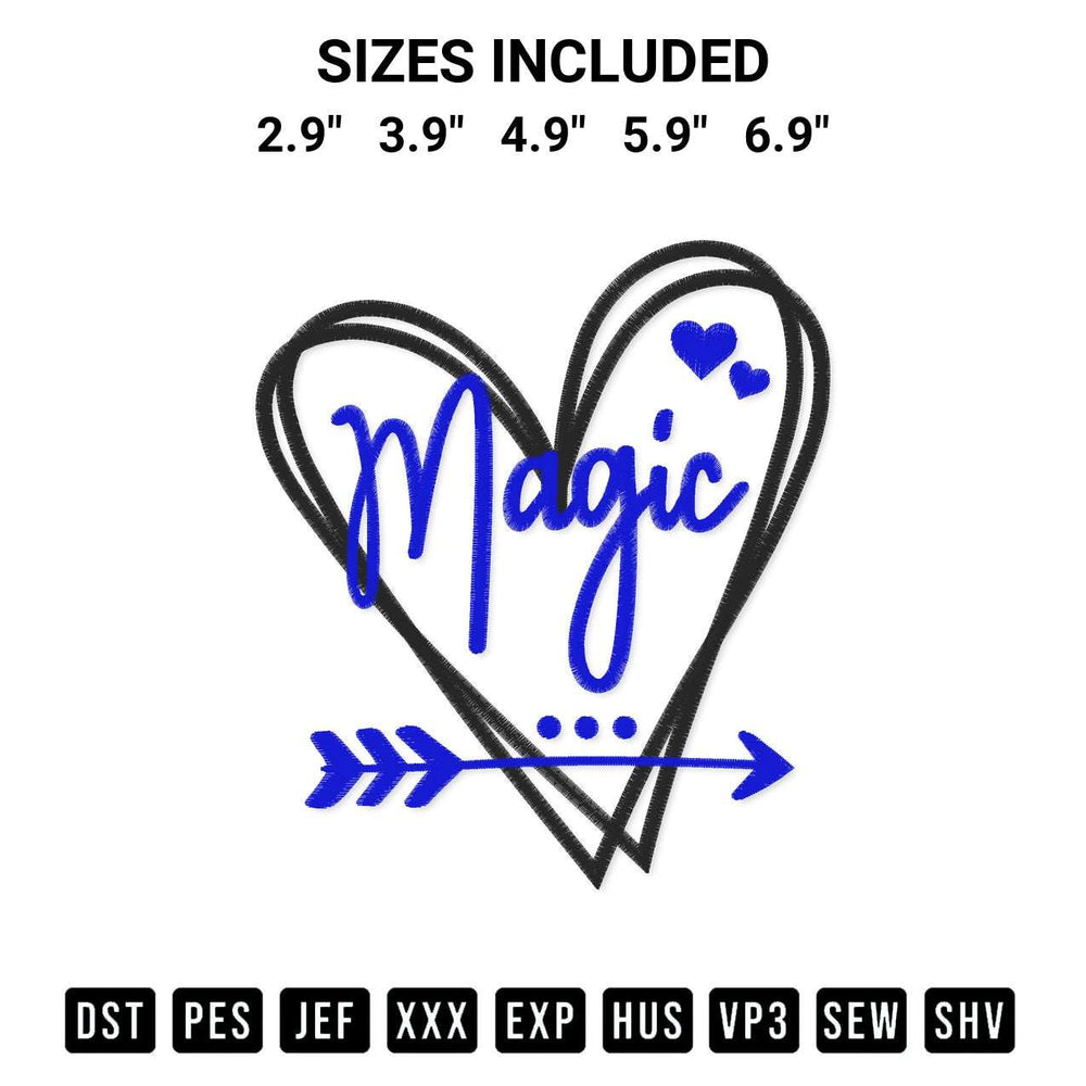 Transform your fabrics with the Orlando Magic Heart Embroidery Design embroidery design. Instant access to premium digitized patterns at Designspacks.com. Available sizes: 2.9", 3.9", 4.9", 5.9", 6.9".