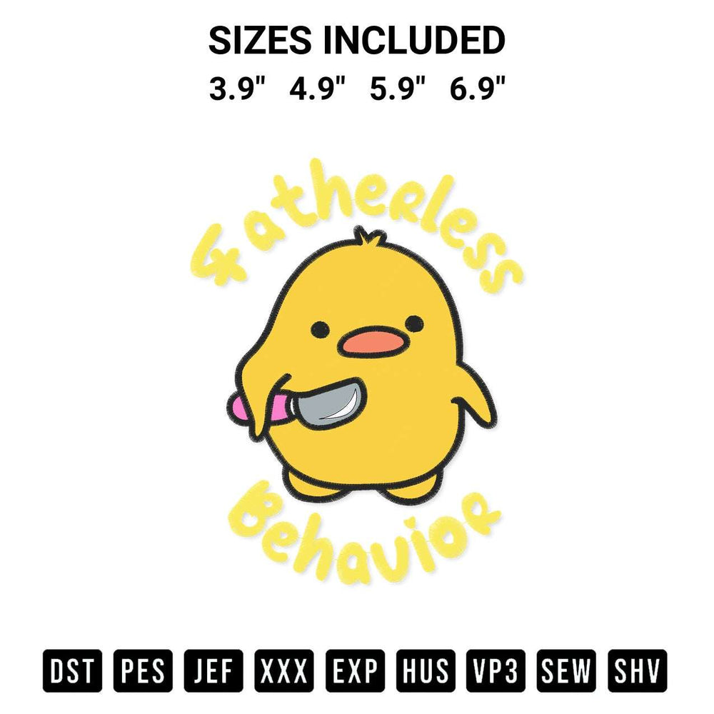 Get the Fatherless Behavior Knife Duck Embroidery Design embroidery design for your custom crafts! Premium digitized files available for instant download at Designspacks.com. Available sizes: 3.9", 4.9", 5.9", 6.9".