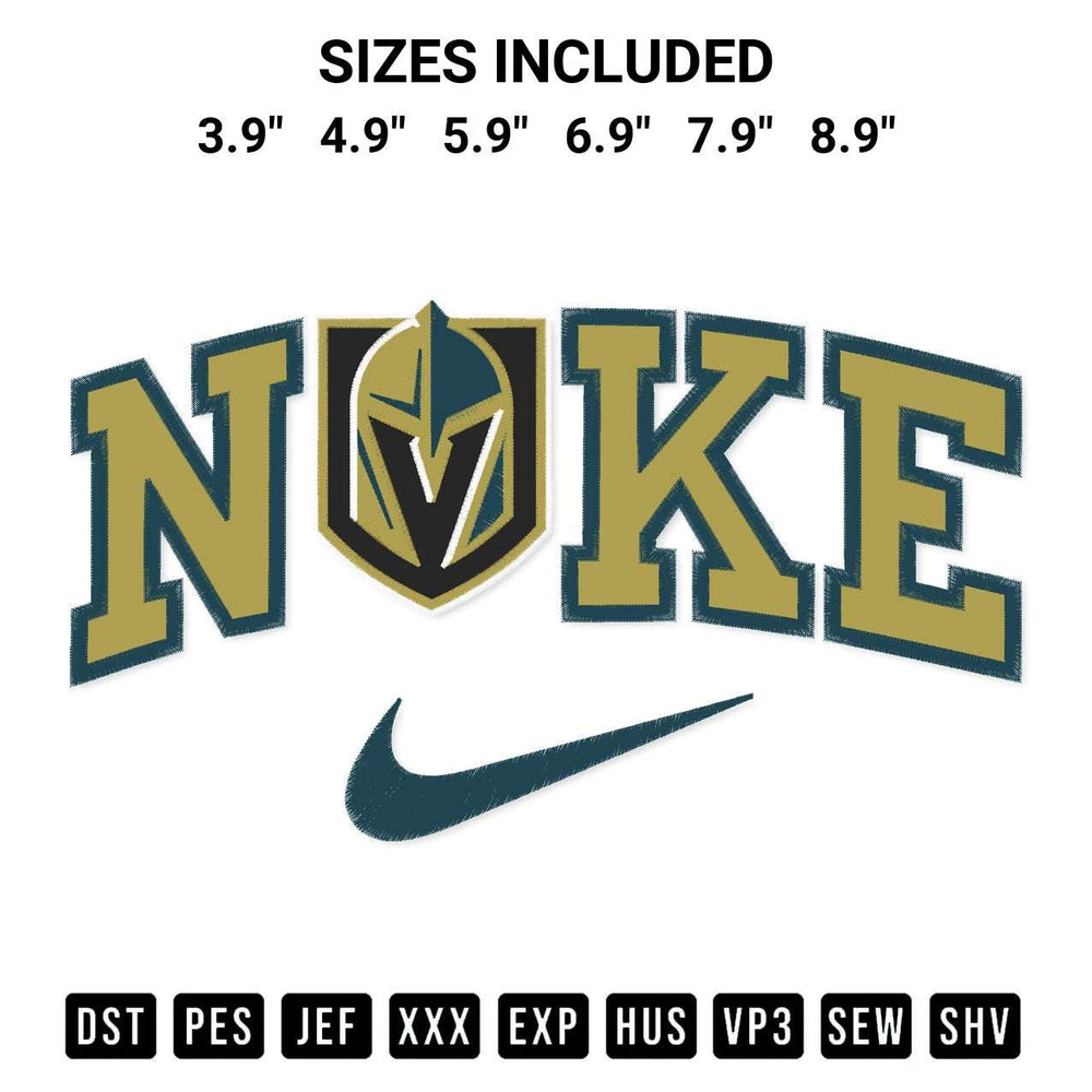 Looking for the perfect pattern? Download the Vegas Golden Knights X Nike Embroidery Design embroidery design today at Designspacks.com. Crisp, clean stitching guaranteed. Available sizes: 3.9", 4.9", 5.9", 6.9", 7.9", 8.9".