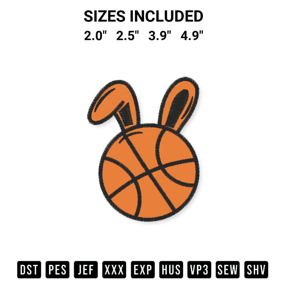 Elevate your next project with our Basketball Bunny Embroidery Design embroidery file. Shop high-quality digital patterns instantly at Designspacks.com. Available sizes: 2.0", 2.5", 3.9", 4.9".