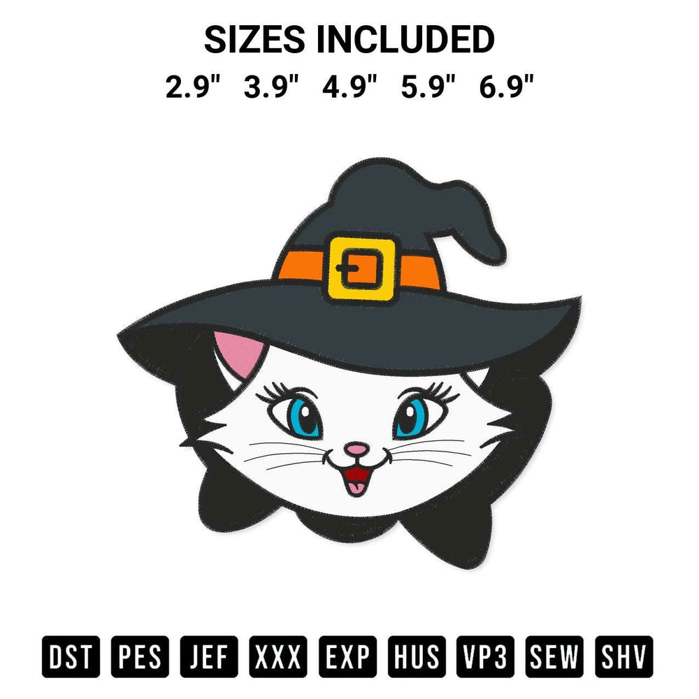 Discover the perfect addition to your crafting collection: Face Marie Witch Embroidery Design embroidery file. Instantly available at Designspacks.com. Available sizes: 2.9", 3.9", 4.9", 5.9", 6.9".