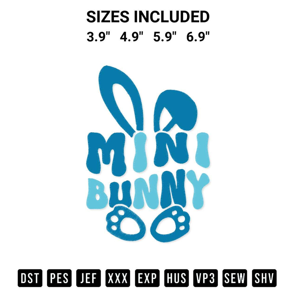 Stitch like a pro with the Mini Bunny Easter Embroidery Design embroidery pattern from Designspacks.com. High-quality digital machine embroidery file. Available sizes: 3.9", 4.9", 5.9", 6.9".
