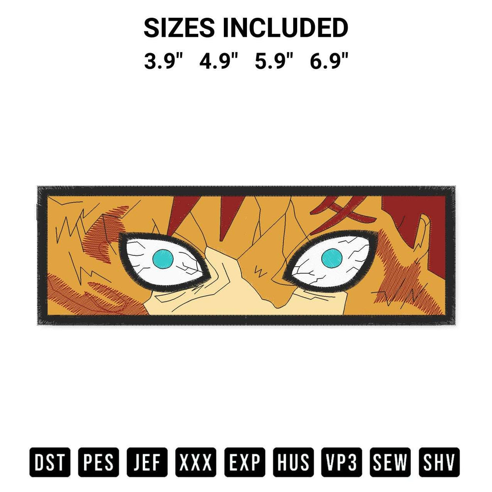 Elevate your next project with our Gaara Naruto Eyes Embroidery Design embroidery file. Shop high-quality digital patterns instantly at Designspacks.com. Available sizes: 3.9", 4.9", 5.9", 6.9".