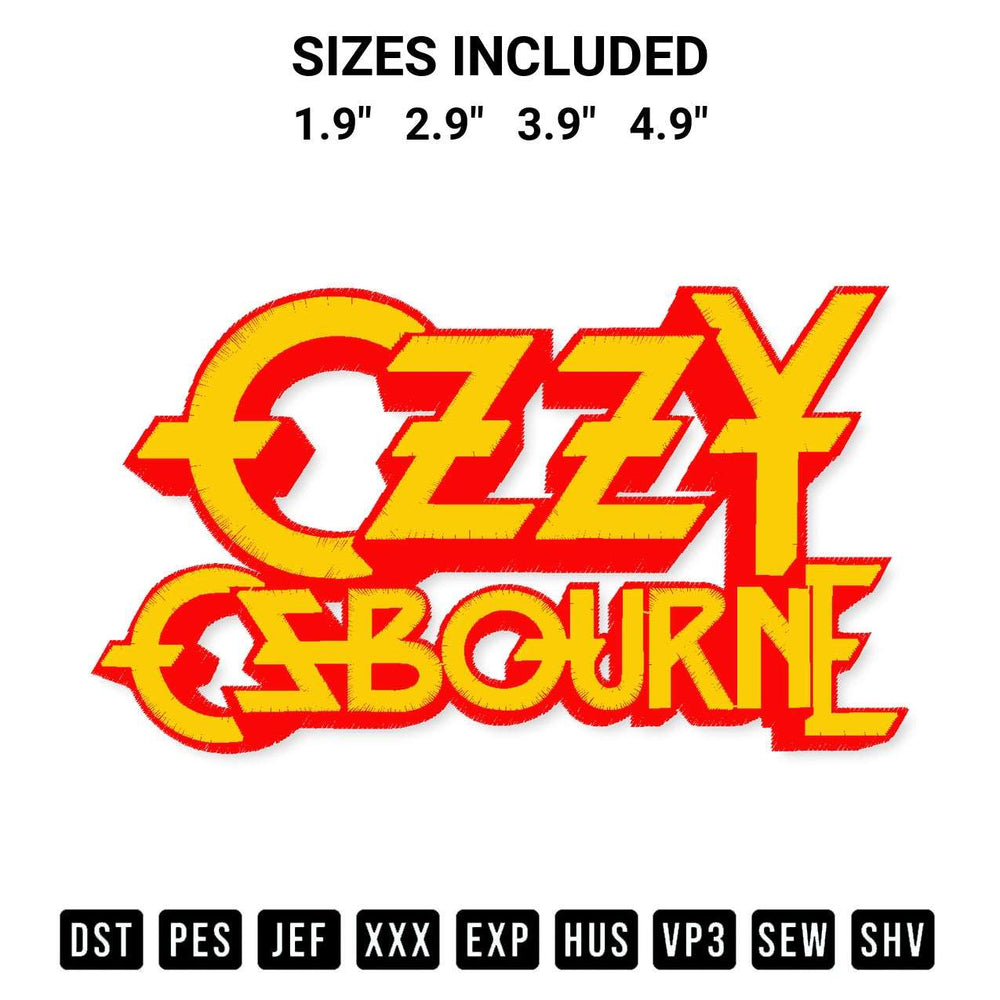 Download the Ozzy Osbourne Embroidery Design machine embroidery design exclusively at Designspacks.com. Premium digitized pattern for apparel and DIY crafts. Available sizes: 1.9", 2.9", 3.9", 4.9".