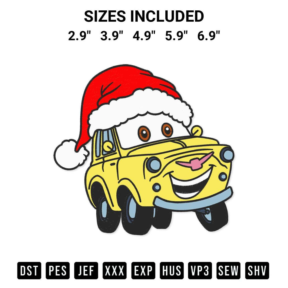 Transform your fabrics with the Luigi Cars Christmas Embroidery Design embroidery design. Instant access to premium digitized patterns at Designspacks.com. Available sizes: 2.9", 3.9", 4.9", 5.9", 6.9".