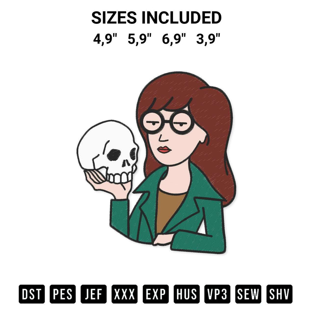 Download the Daria Im Overcome With Emotion Funny Sick Sad World Daria Embroidery Design machine embroidery design exclusively at Designspacks.com. Premium digitized pattern for apparel and DIY crafts. Available sizes: 4,9", 5,9", 6,9", 3,9".