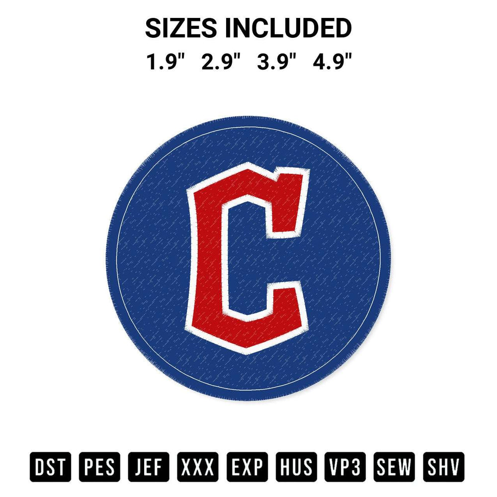 Shop the Cleveland Guardians Baseball Embroidery Design machine embroidery pattern at Designspacks.com. Beautifully digitized for flawless stitching on any fabric. Available sizes: 1.9", 2.9", 3.9", 4.9".