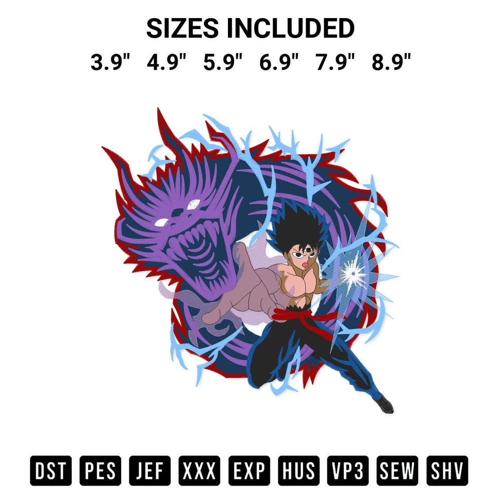 Download the Anime Hiei Dragon Embroidery Design machine embroidery design exclusively at Designspacks.com. Premium digitized pattern for apparel and DIY crafts. Available sizes: 3.9", 4.9", 5.9", 6.9", 7.9", 8.9".