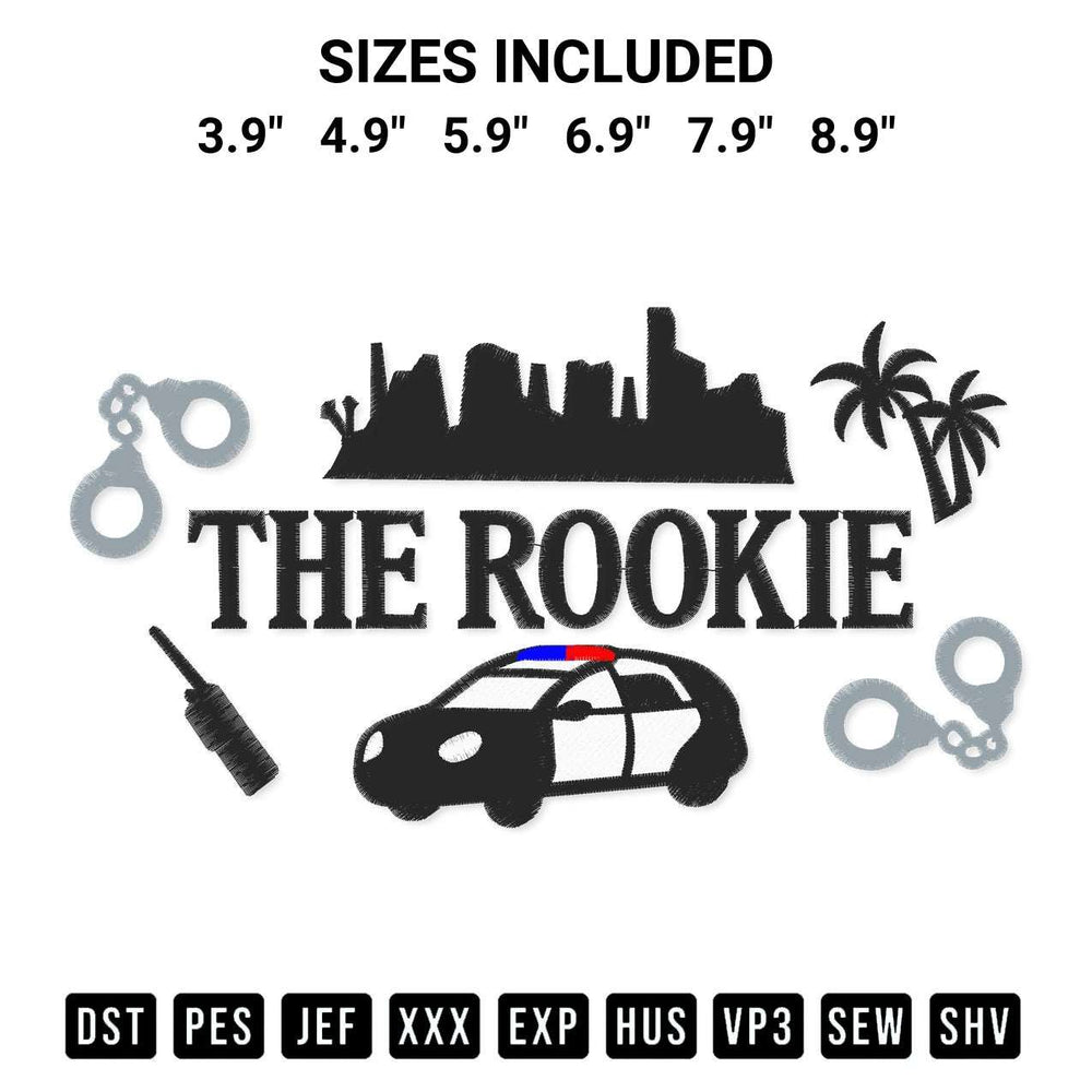 Elevate your next project with our The Rookie Embroidery Design embroidery file. Shop high-quality digital patterns instantly at Designspacks.com. Available sizes: 3.9", 4.9", 5.9", 6.9", 7.9", 8.9".