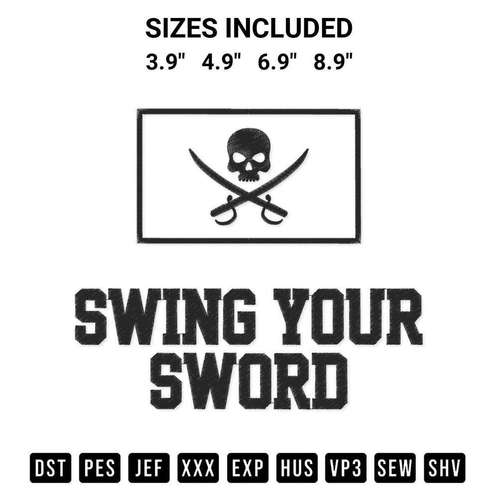 Elevate your next project with our Texas Tech Swing Your Sword Embroidery Design embroidery file. Shop high-quality digital patterns instantly at Designspacks.com. Available sizes: 3.9", 4.9", 6.9", 8.9".
