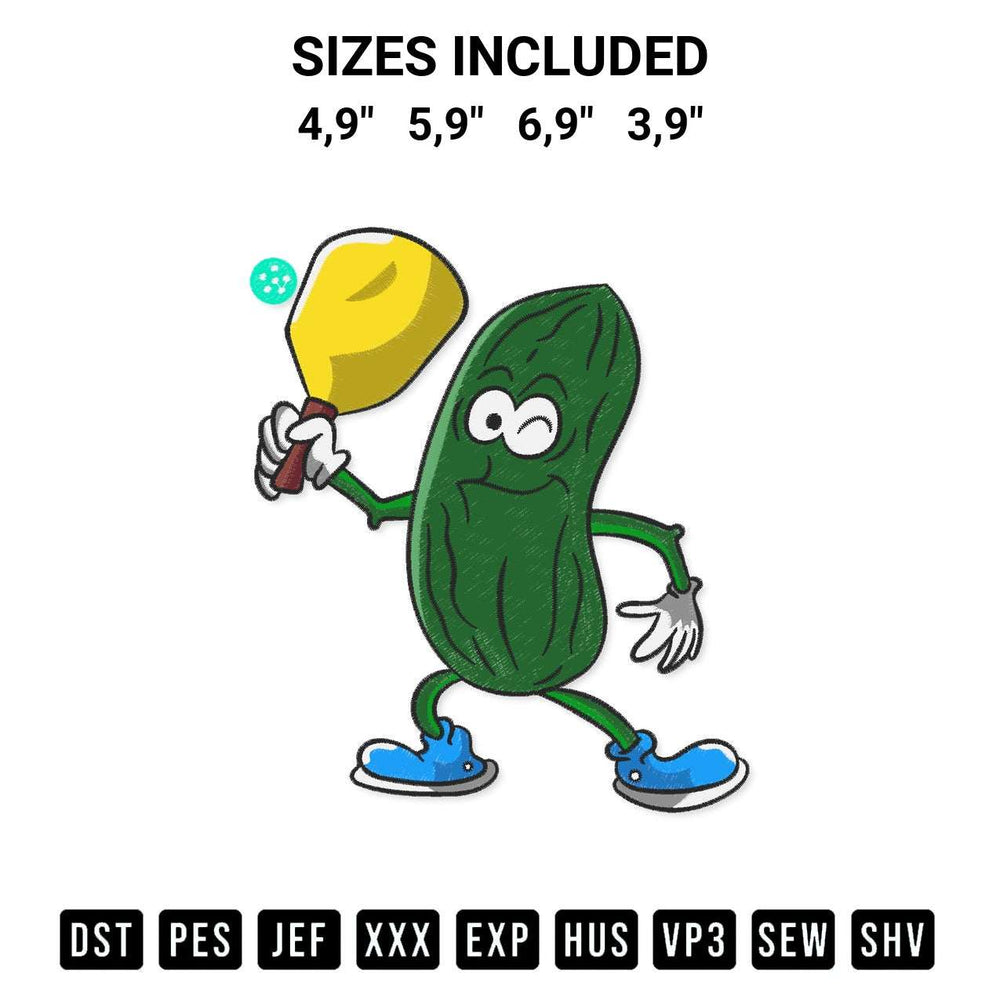 Get the Funny Pickle Playing Pickleball Cool Pickle Lover Tta Pickleball Paddleball Logo Embroidery Design embroidery design for your custom crafts! Premium digitized files available for instant download at Designspacks.com. Available sizes: 4,9", 5,9", 6,9", 3,9".