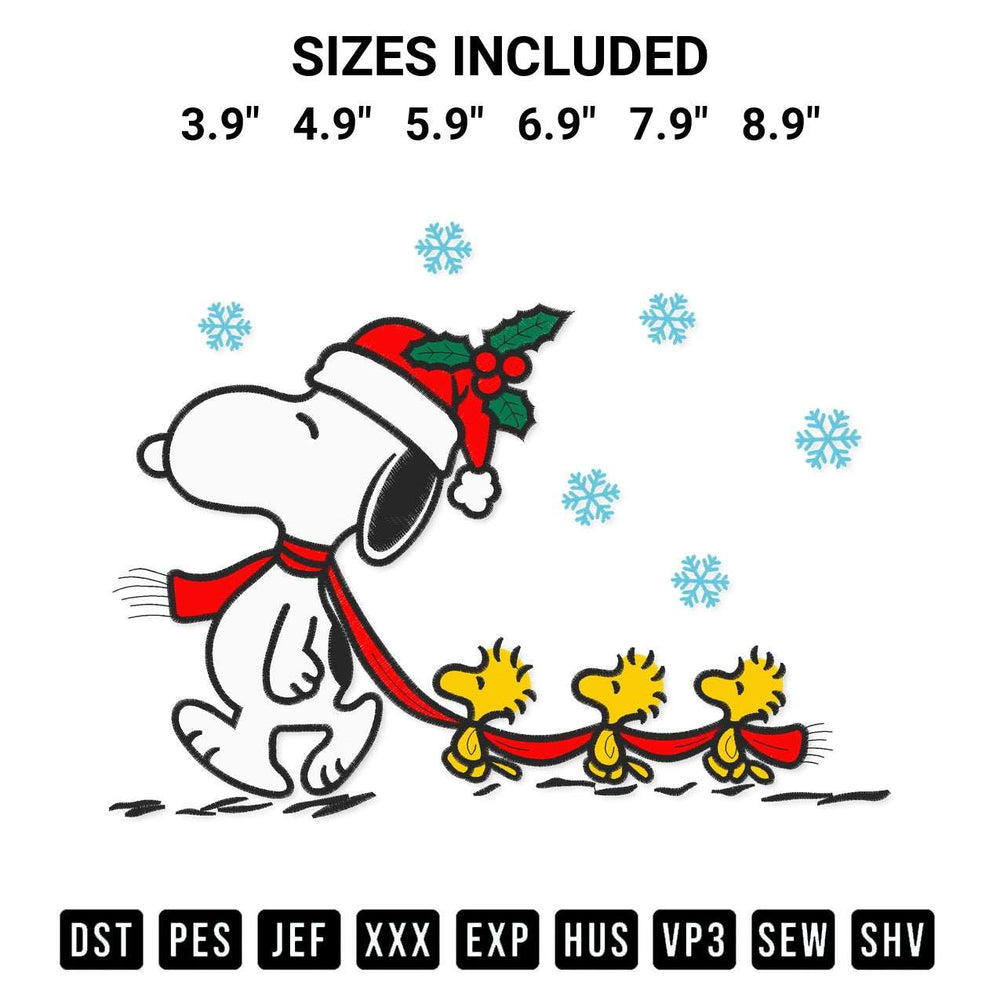 Add a unique touch to your apparel with the Snoopy And Friends Winter Embroidery Design embroidery file. Premium instant download available now on Designspacks.com. Available sizes: 3.9", 4.9", 5.9", 6.9", 7.9", 8.9".